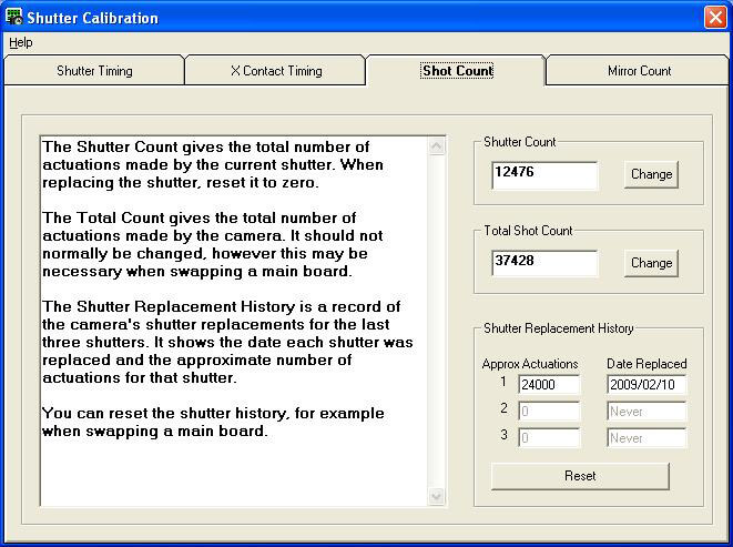 Shutter Count Screen