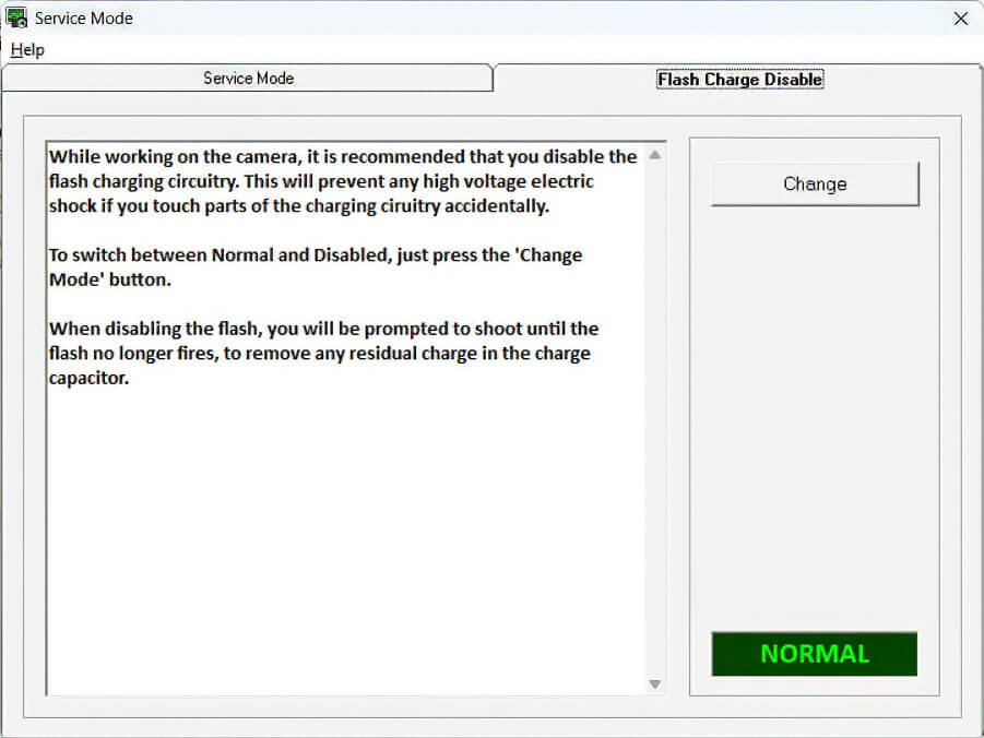 Flash Charge Disable Tab